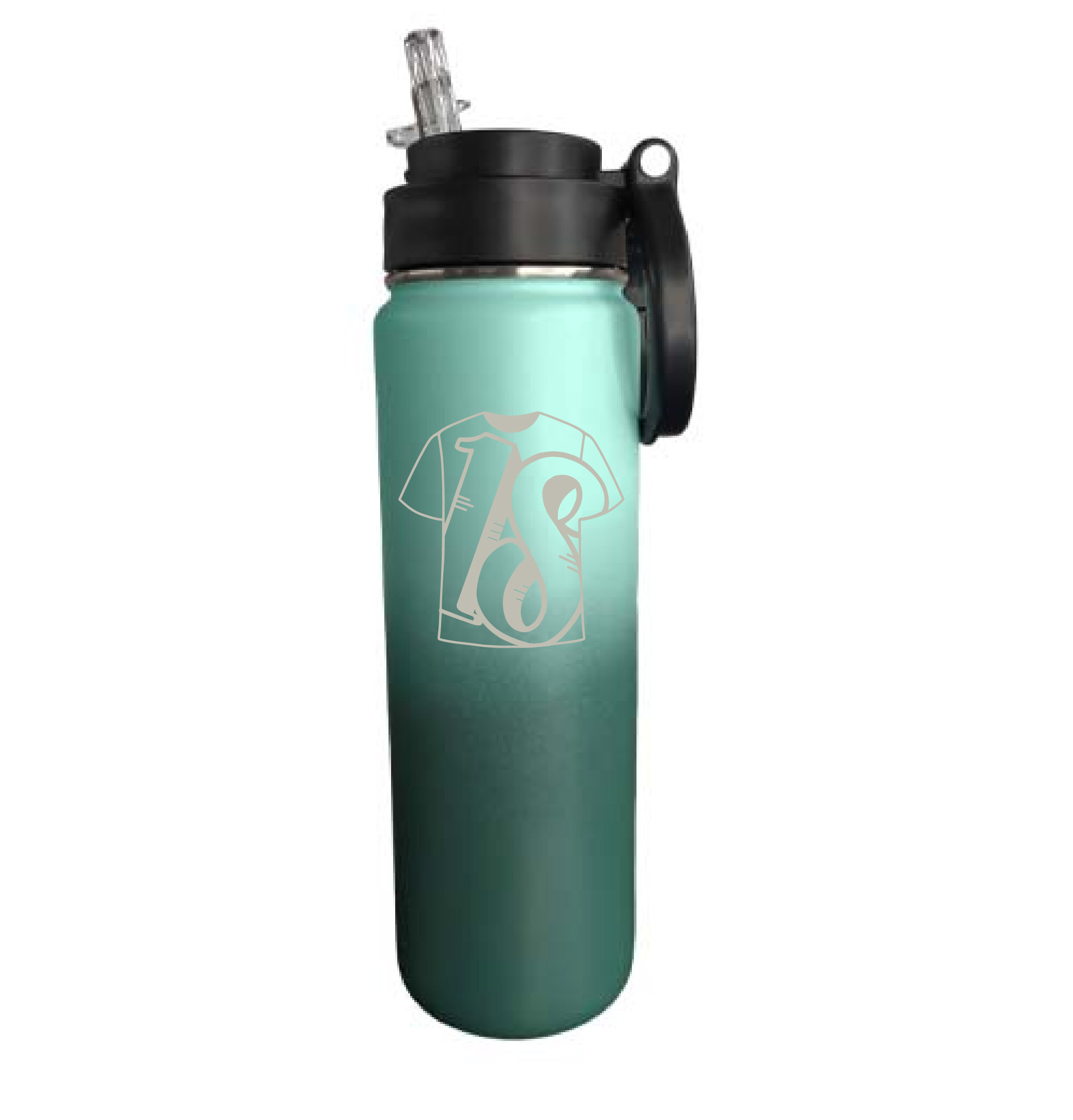 Botella 700ml térmica con degradado (Verde claro – Musgo)